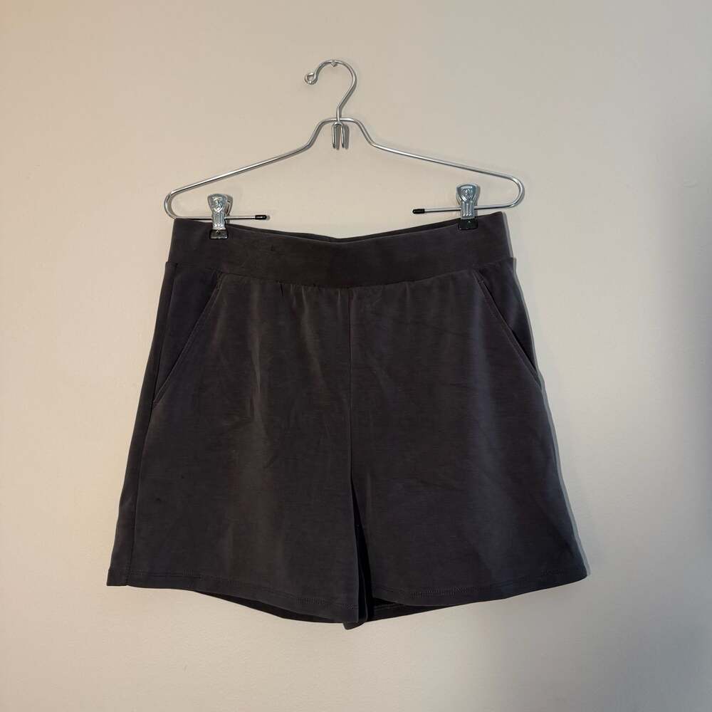 Lazypants Women's Basic Pull-On Jersey Knit Lounge Shorts in Dark Brown